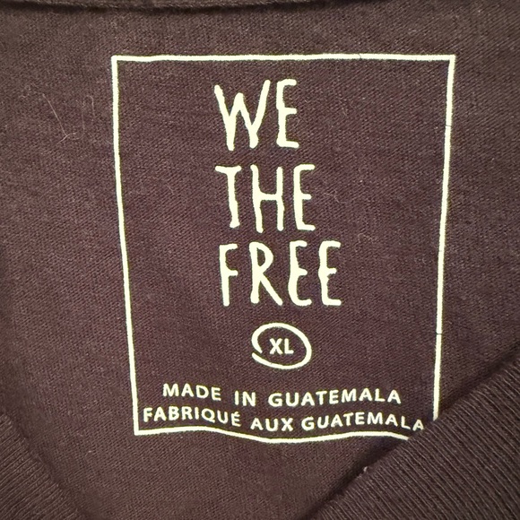 NWT We The Free The Perfect Tee Cropped Raw Hem Black Extra Large - Picture 5 of 11